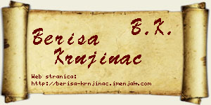 Beriša Krnjinac vizit kartica